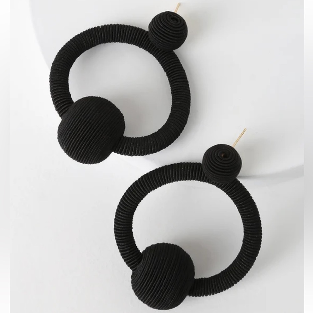 Black Hoop Earrings